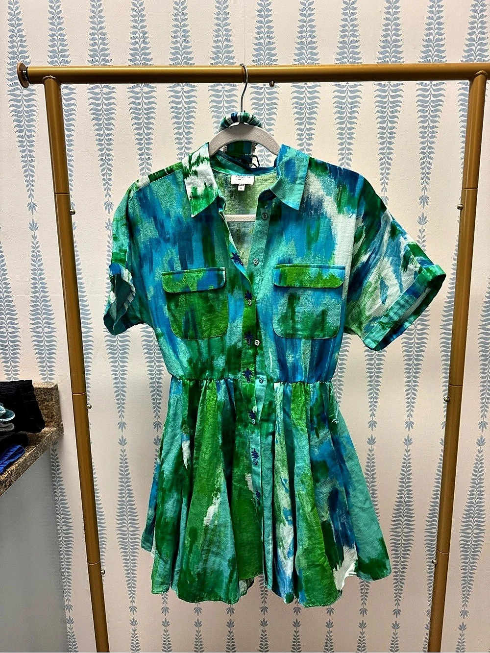 Hemant & Nandita Abstract Print Mini Dress Size XS Like New
